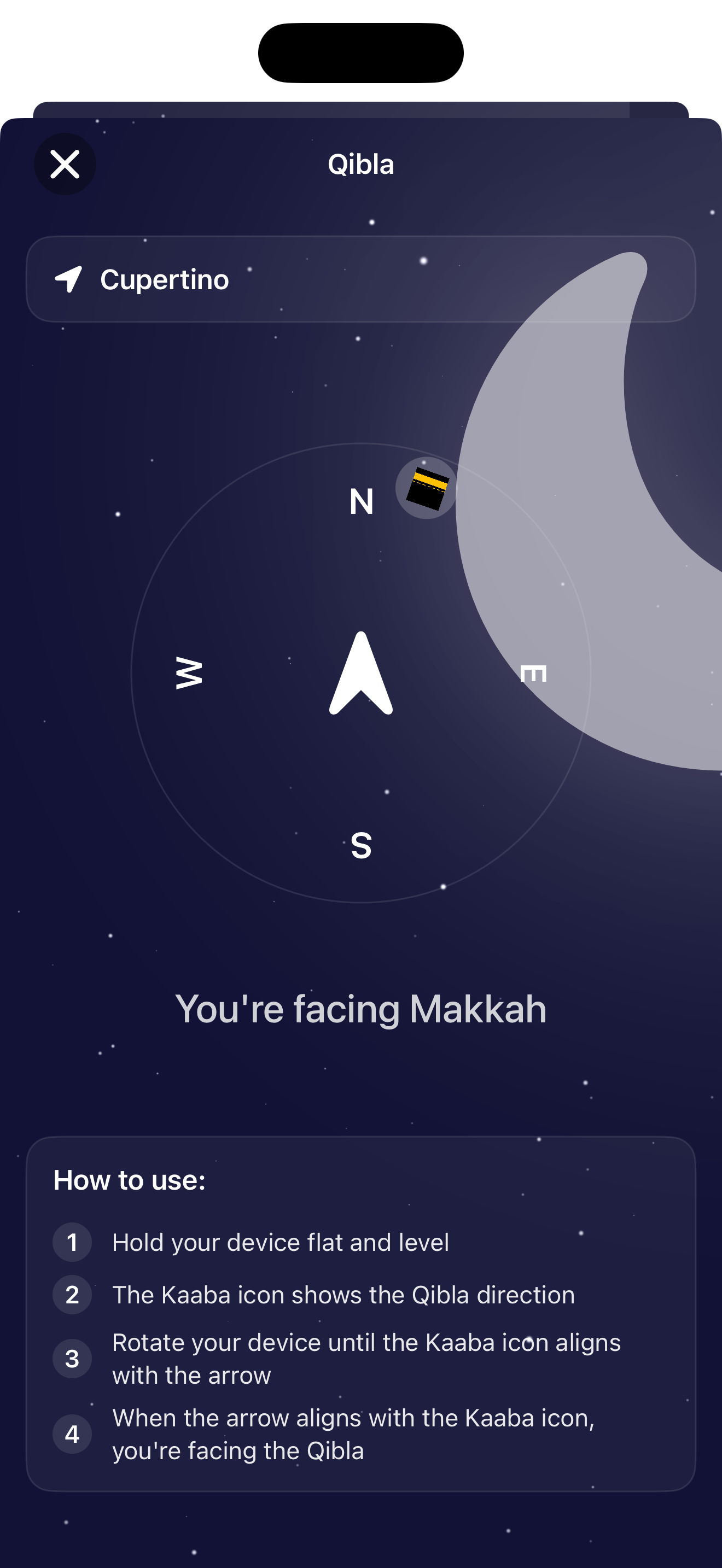 Qibla Finder Screen